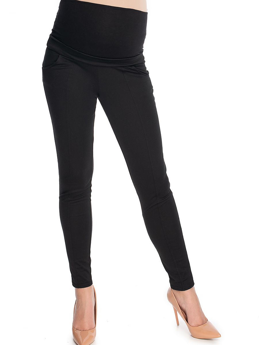 Pantalon de grossesse fuselé bandeau souple noir