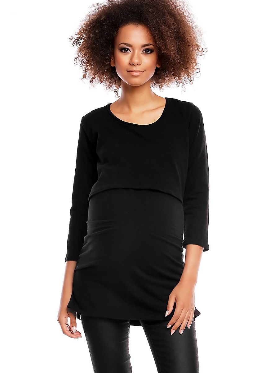Tunique de grossesse ample col rond noir