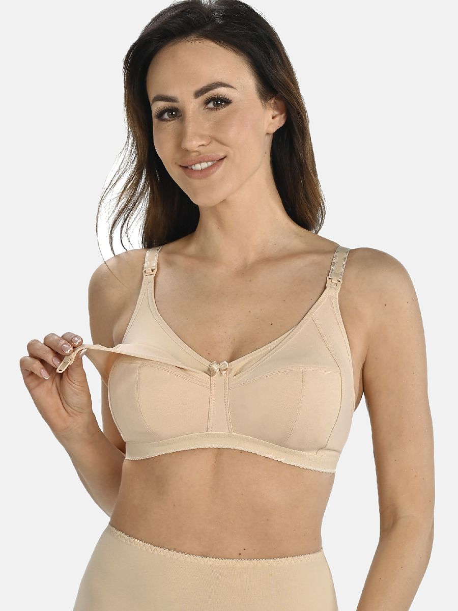 Soutien-gorge d'allaitement coton beige