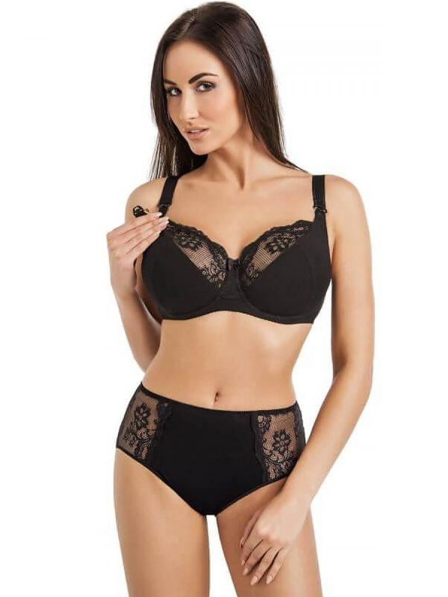 Soutien-gorge d'allaitement à clips noir