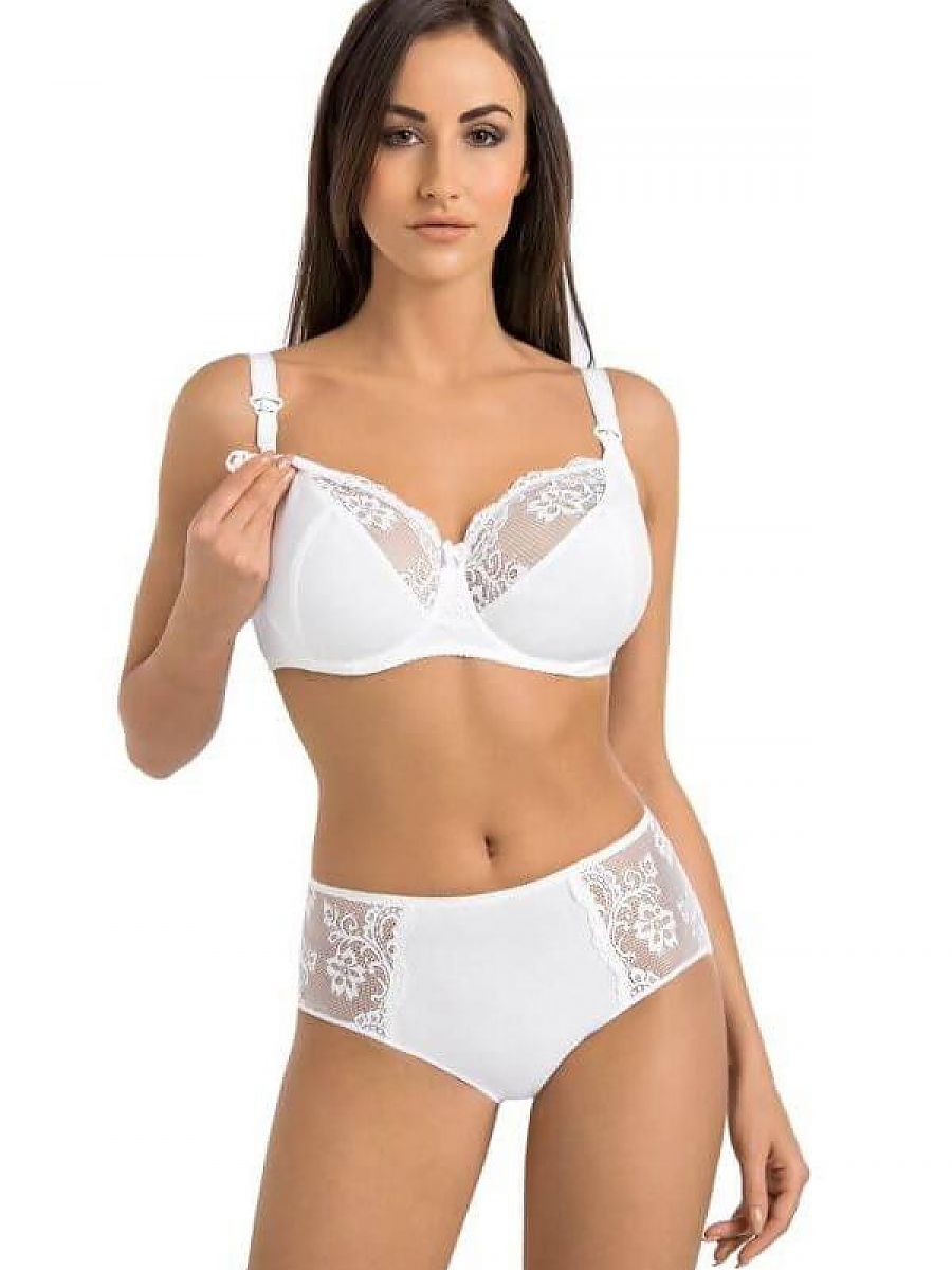 Soutien-gorge d'allaitement à clips blanc