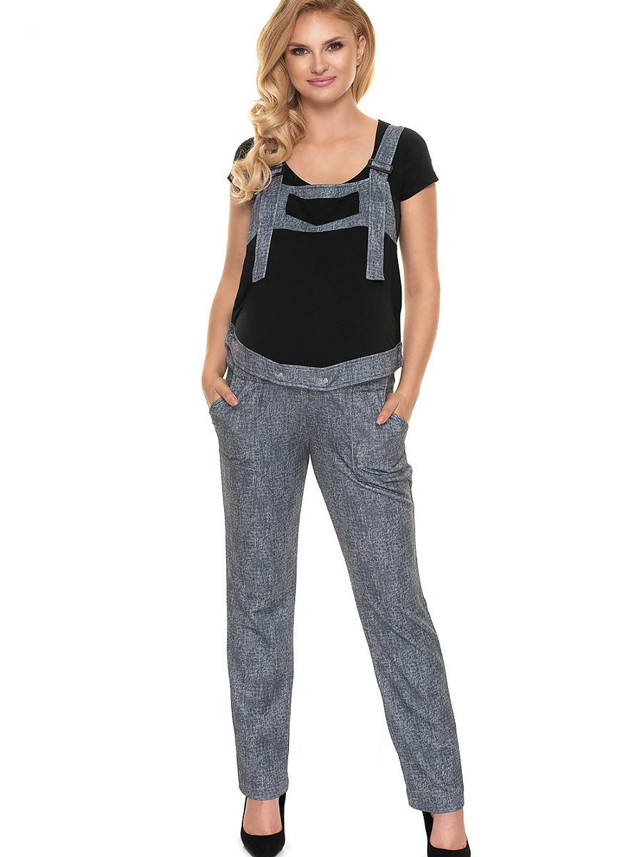 Pantalon de grossesse noir coupe droite et bandeau
