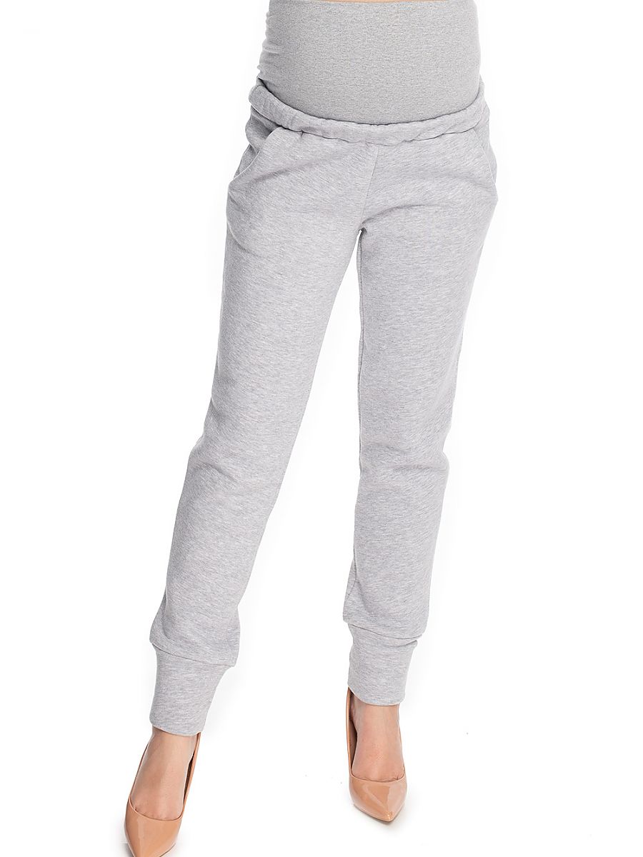 Pantalon de grossesse gris confort taille haute